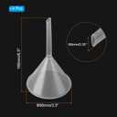 PATIKIL 3.5 Inch Clear Plastic Funnel, 4 Pcs Wide Mouth Multipurpose Transfer Funnel with Long Spout for Filling Water Bottle Liquid Lab Spices Powder Oil