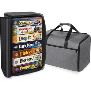 Board Game Storage Bag, Portable Board Game Organizer and Storage with Cover for Office Supplies, Puzzles, Building Blocks, Craft Product, Collapsible Board Games Storage Containers