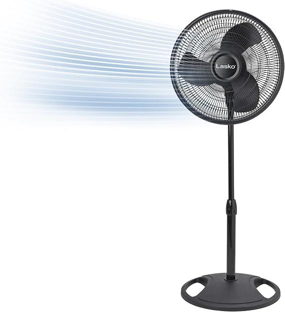 Lasko 2520 Oscillating Stand Fan,White 16 Inch