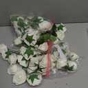 InnoGear Artificial Flowers, 50 Pcs Ivory White Foam Fake Roses Bulk with Stems for Mother's Gift Decoration DIY Wedding Bouquets Centerpieces Bridal Shower Party Christmas Tree
