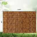 FENRUNXU Bamboo Reed Screen Fencing,4FT X 16.4FT Natural Reed Fencing Bamboo Reed Fence 4 FT High for Outdoor, Garden,Balcony,Backyard,Patio(Brown)