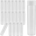 PINGEUI 20 Pack 12 OZ (350 ml) Clear PET Plastic Juice Bottles with White Lids, Reusable Drink Bottles for Storing Smoothie, Juice