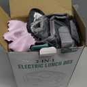 Electric Lunch Box for Men, Women & Adults - 80W Fast Heating - Heated Lunch Box with Dual 1.5L SS Containers - Portable Food Warmer for Car, Truck, Office (Blue)