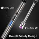 2 Pack Candle Lighter Electric Arc Long Flex Neck Utility Butane Torch Lighters Rechargeable USB Refillable Gas Jet Flame Windproof Lighter for Camping BBQ Grill Gas Stove