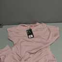 Mojessy Women Bodycon Maxi Dress Sexy Mock Neck Lace Up Bandage Ruched Short Sleeve Long Dress Cocktail Dress (Large, Pink)