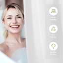 AmazerBath Long Shower Curtain Liner, 72x78 Plastic White Shower Curtain Liner, Cute Waterproof PEVA Shower Curtains, Lightweight Shower Curtains for Bathroom with Magnets and 12 Rustproof Grommets