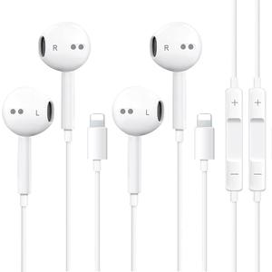 2 Pack Earbuds for iPhone Headphones Wired Earpohnes with Built-in Remote to Control Music, Phone Calls, and Volume Compatible with iPhone 14 13 12 11 Pro Max XS XR X 8 7 6