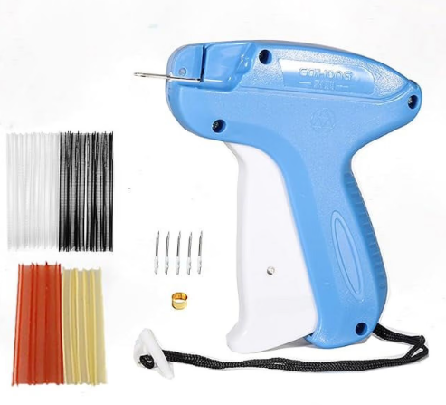 Stitch ++for Clothing, Modo Home Fine Stitch Kit, 1 Stitch Quick Clothing Fixer with 6 Micro Needles and 5000 Micro Fasteners(2500 Black & 2500 White), Sewing Blue