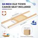 Yerliker 34 Inch Canoe Seat Cane Seat Outdoor Caned Canoe Seats for Kayak Boat, about 34 x 10 inches/ 86 x 26 cm