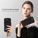 Magnetic for iPhone 16 Pro Case, [Full Camera Protection][Compatible with MagSafe] Cute Wave Frame Silicone Shockproof Protective Phone Case for iPhone 16 Pro 6.3", Black