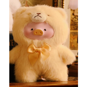 TOYZERO + Official Lulu The Piggy Blind Box-Vintage Teddy Shop Series Plush Keychain Blind Boxes Figures Cute Stuffed Animals Mystery Box Collectibles Toys Home Decorations Birthday Gifts, Single Box