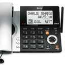 AT&T CL84107 DECT 6.0 Expandable Corded/Cordless Phone with Smart Call Blocker, Black/Silver with 1 Handset