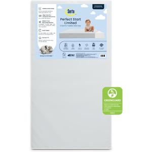 Serta Perfect Start Limited Dual Sided Baby Crib Mattress and Toddler Mattress, Breathable Fiber Core, GREENGUARD Gold Certified, Waterproof, Made in USA