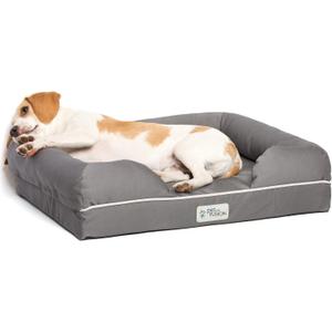 PetFusion Ultimate Dog Bed, Orthopedic Memory Foam, Multiple Sizes and Colors, Medium Firmness Pillow, Waterproof Liner, YKK Zippers, Breathable 35% Cotton Cover,Small (25x20"), Slate Grey
