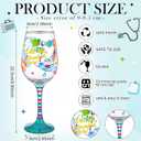 SiliFine 4 Pcs Nurse Stemmed Wine Glasses Hand Painted Drinking Cup Wine Glasses Gifts for Certified Nursing Assistants CNA Week Appreciation Nurses' Day Holiday Party Supplies, 23.5 x 10 x 10 cm/ 9.25 x 3.93 x 3.93 inches (EXP 11/01/26)