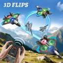 RC Plane for Kids Adults, Foam Remote Control Airplanes Fighter Jet Drone with 2 Batteries, 360 Flip, LED Light, Stunt Roll, Altitude Hold, Easy to Fly for Beginners, Toy Gift for Boys Girls 8-16+