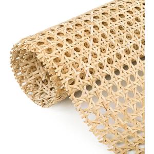24" Width x 3.3 Feet Cane Rattan Webbing Roll for Caning Projects, Cane Webbing Sheet, Natural Pre-Woven Open Mesh Cane for Furniture Chair Cabinet Ceiling Bed Door