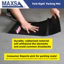 Maxsa 37358-2PK Park Right 21" x 11" x 2" Parking Mat, Black