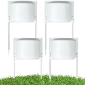 Lasnten 4 Pcs Sprinkler Guard White Sprinkler Splash Shield Plastic Head Protector Overspray Protector Guard for Lawns, Parks, Garden