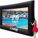 Inflatable Projector Screen - 16FT Outdoor Movie Screen Blow Up for Movie Parties Backyard Outside with Air Blower and Carry Bag, Front and Rear Projection