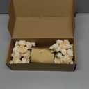 Ling's moment Ranunculus Artificial Flower, Faux Silk Mini Ranunculus Flowers for DIY Bouquet, Bulk Fake Wedding Filler Flowers for Centerpieces Arrangements Bridal Shower Decorations, Cream