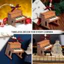 Piano Ornament 2025, Wooden Ornaments for Christmas Tree Decorations, Music Decorations, Unique Ornaments for Music Lover Gifts, Musical Instruments Gifts for Piano Players