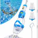 LanOcean 2026 Newly Cordless Pool Vacuum for Inground Pool, Flow Adjustable, Transparent Brush HeadVisible Cleaning, 19 GPM Powerful Suction Handheld Pool Vacuum for Above Ground Pool, 70Mins Runtime