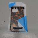 NITITOP Compatible with iPhone 14 Pro Max Case with Chain Lanyard Strap Magnetic Compatible with MagSafe Cute Leopard Amber Tortoise for Women Men Girls Soft TPU Shockproof Protective Cover - Black