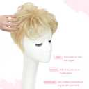 Short Pixie Cut Hair Topper Pieces for Women with Thinning Hair, Soft, Lightweight, and Easy to Apply for a Chic Look, Perfect for Daily Use & Styling