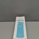 Insulated Water Bottle with Silicone Boot (36hrs Cold/18hrs Hot) - DIY Stickers, Leakproof, BPA Free, 24 oz [2-IN-1 LID] (Cyan)