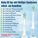 Toptheway Toothbrush Replacement Heads Compatible with Philips Sonicare C1 C2, Plaque Control Electric Toothbrush Head for ProtectiveClean 4100 5100 5300, 6 Pack