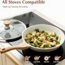 SENSARTE Nonstick Ceramic Frying Pan with Lid 8 Inch Omelet Pan Skillet, Free of Intentionally Added PFAS/PTFE Non-toxic Chef's Pan Induction Compatible Pan, Heat Resistant Handle
