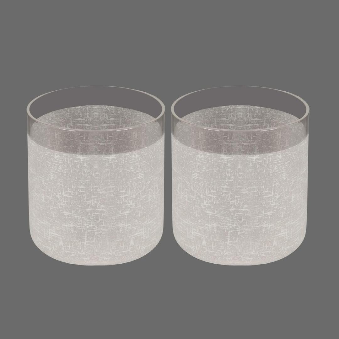 2 Pack White Frosted Glass Lamp Shade, Cylinder Light Fixture Replacement Globe or Cover with 1-5/8-Inch Fitter for Pendant Light Chandelier Wall Sconce G0099