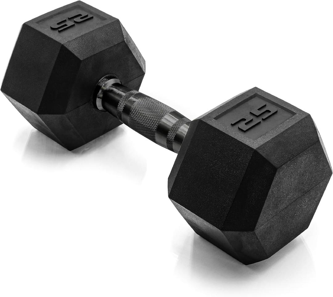 CAP Barbell Coated  Black Handle Dumbbell Weight Set, Set of 4, 2×10Lb, 2×25Lb