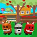 SUPERBE Grow a Garden Plush Toys, 10.63'' Garden Pet Raccoon Red Fox Stuffed Animals Toy, Collectible Plushie for Video Game Fans (Brown)