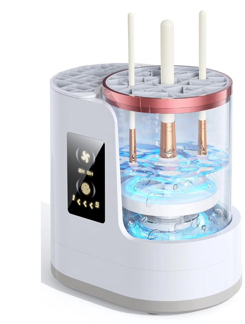 3 in 1 Electric Makeup Brush Cleaner and Dryer, Automatic USB Cosmetic Brush Cleaning Machine with Holder for Deep Cleaning Makeup Brushes, Portable Beauty Essential for Travel Daily Use