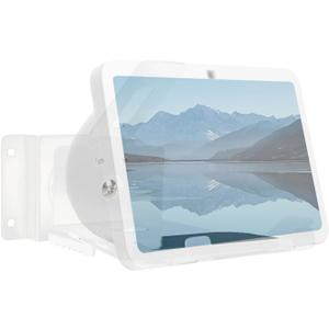 Metal Wall Mount Compatible with Echo Show 8 (3rd Gen),not for 1st & 2nd Gen,Adjustable Swivel Stand,360 Degree Rotation with Wide Angle Tilt, Without Magnetic (White)