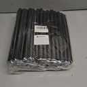 100 PCS Black Straws Jumbo Smoothie Straws, Boba Straws, Disposable Plastic Milkshake Straws, Wide-Mouth, Individually Wrapped, Sharp Pointed Tip (0.51" Wide X 9.06" Long)