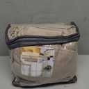 DUKIYO Burlywood Birch Linen Curtains 90 Inches Long Grommet for Living Room 2 Panels Drape Light Filtering Semi Sheer Taupe Curtain for Bedroom Sliding Glass Door Boho Rustic Farmhouse 52x90 Length