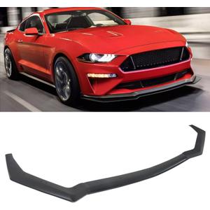 Front Bumper Lip Spoiler for Ford Mustang GT 2018-2023 Glossy Black Front Bumper Chin Splitter Diffuser Protector Guard
