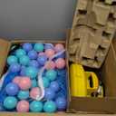 Step4Fun Inflatable Bounce House, Kids Castle Slide Bouncer for Children Jumping Outdoor and Indoor Party, Baby Backyard Water Jumper Toy with Blower, Ball Pit Pool, Ideal Gifts 112 x 98 x 65