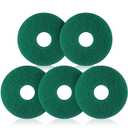 Teenyyou 5 Pcs 12" Cleaning Orbiter Pads Commercial Floor Buffer Pads Hardwood Floor Maintenance Scrubber Polisher Cleaning and Stripping for Orbiter Machine (Green)