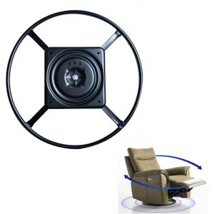 Yoogu 2 Pack of 22 inch Heavy Duty Recliner Chair Sofa Furniture Ring Base w Swivel Replacement with 10 Inch Plate (22 inch 2pcs)