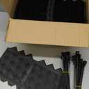 BLACKVINE 20Pcs 20ft (5'' Exposed Height) Plastic Landscape Edging Border,Flowerbed Garden Border Edging for Landscaping,Flower Bed Lawn Yard Edging Borders,Garden Edger Border Divider - 3D Weaving