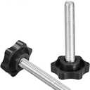 M8 x 60mm Thread Clamping Knob, Thumb Screw, Star Hand Knob Tightening Screw Knob for Machinery, 10Pcs