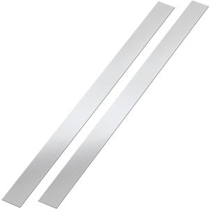 2 Pcs Stainless Steel Trim Strips 304 Brushed Stainless Steel Metal Finishing Sheet Metal Gap Strip Filler Trim for Kitchen Tools (1.5 x 30 Inch,Silver)