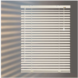 Corded Aluminum Mini Blinds Horizontal Window Blinds, Anti-UV Waterproof Light Adjustment Metal Blinds for Windows and Home, 34" W x 64" L, Beige