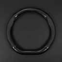 gunhunt 1 PC Car Breathable Steering Wheel Cover, Carbon Fiber Non-Slip Steering Wheel Protector, Wear -Resistant Steering Wheel Sleeve, Four Seasons Universal Steering Wheel Set (D -Shaped)