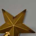 Gejoy 9.8 Inch Christmas Tree Topper Antique Mercury Glass Star Miniature Star Treetop Xmas Treetop Ornament for Tree Home Farmhouse Holiday Party Decorations(Gold, Vintage)
