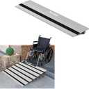 1" Rise Door Threshold Ramp with Updated Fixable Screws, Stable Portable Wheelchair Ramp for Home Steps, Aluminum Door Entry Ramps for Scooters, Power Chairs, Walkers, 800LBS Load Capacity